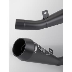 适用ZX6R摩托车改装 24年原车直 排气管不锈钢一体中尾00000于9段