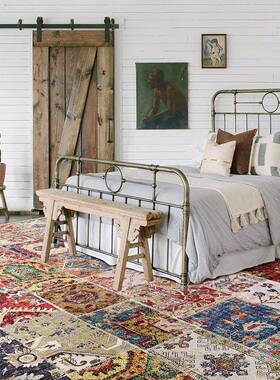 民族风拼接客厅地毯北欧摩哥洛防复古走廊波斯水客厅床FS758230边