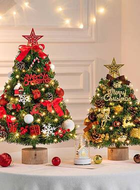 s圣诞树202新款小装型迷你桌F97T66J6面摆件diy饰品北5欧in风圣诞