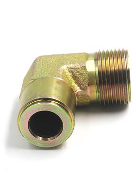 供应不锈弯头螺纹YBU单头接外牙弯9钢0度直角头接头高压油管液压