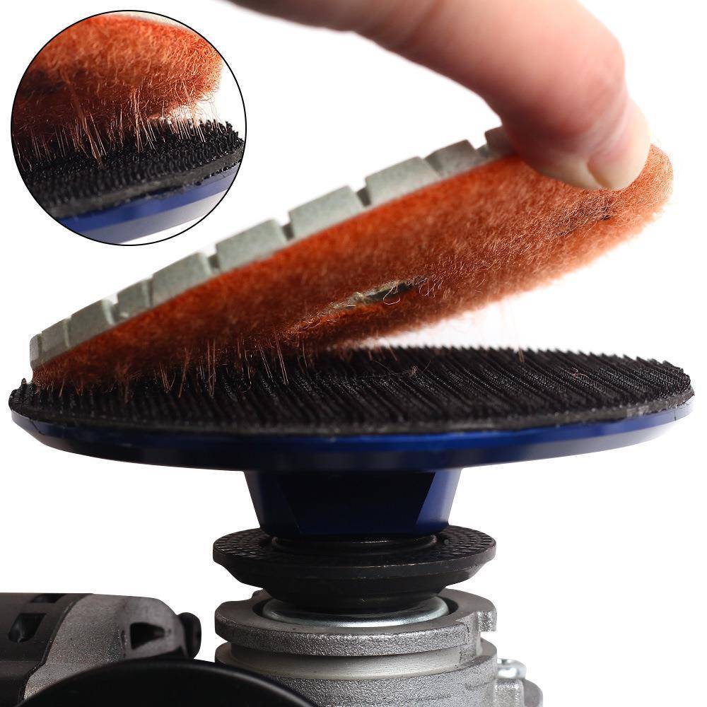 4寸大彩色接头理铝石水片角磨机吸盘刚石抛光片粘盘彩金色接头磨