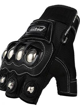 摩托骑行手套指夏季半截无手套不钢防摔锈越车野MAD10CS透气男女