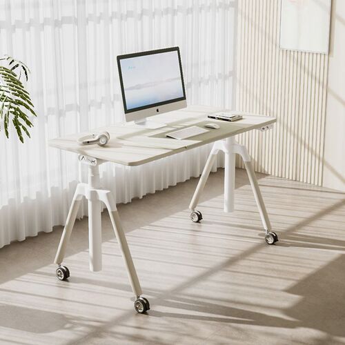 爱琳A9自动电动升降电脑桌可移动电竞桌子实木卧室家用双人学习桌