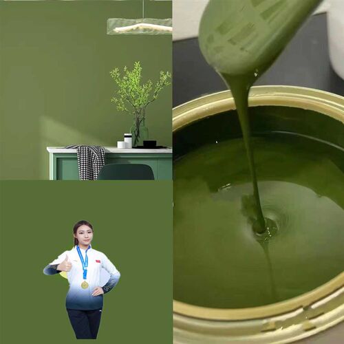 防水乳胶漆背景墙店铺客厅牛油果绿色自刷涂料墙面漆水性漆军绿色