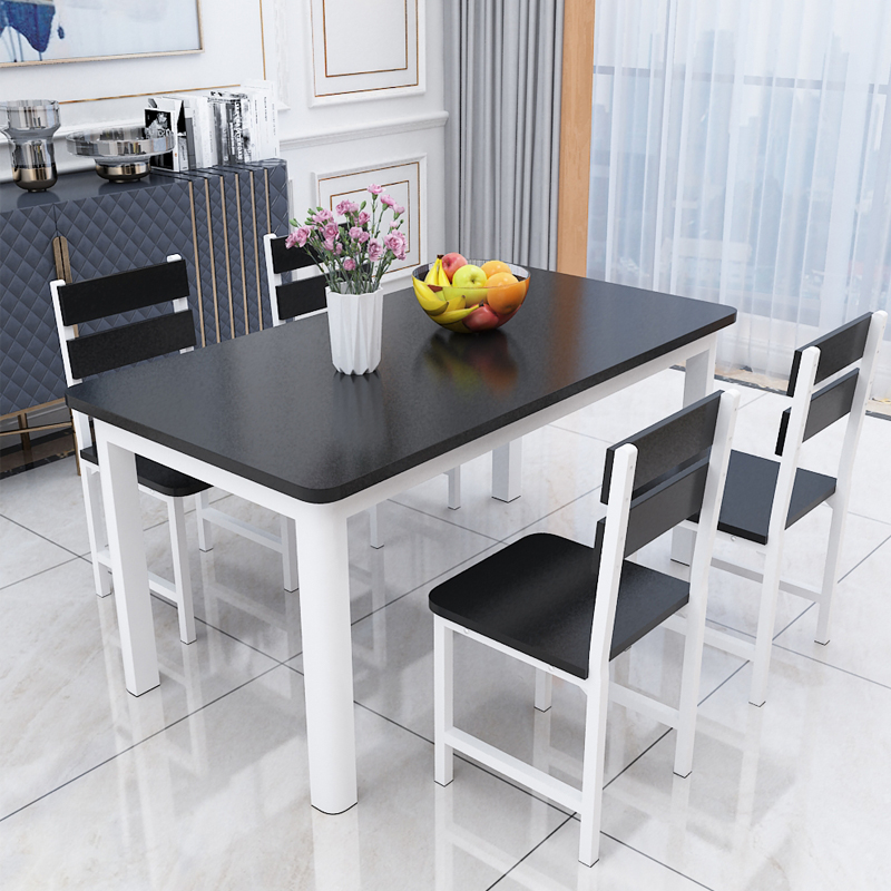 餐桌椅长方形人人家用经济型餐桌简约现代小户型吃饭桌子