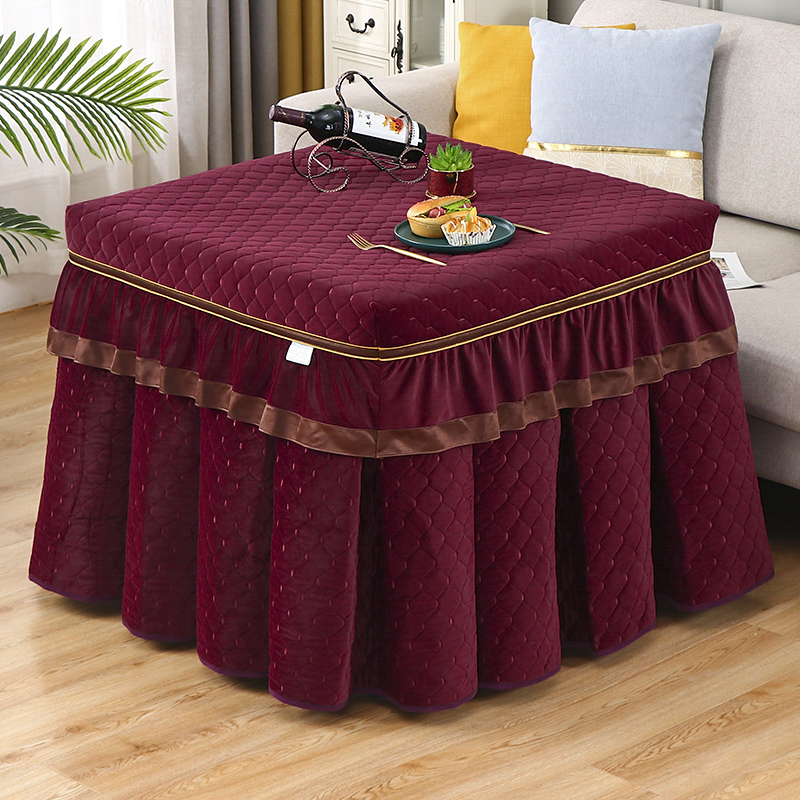 正方形烤火桌子罩套新款加厚取暖桌烤火罩电炉罩麻将机烤火围罩
