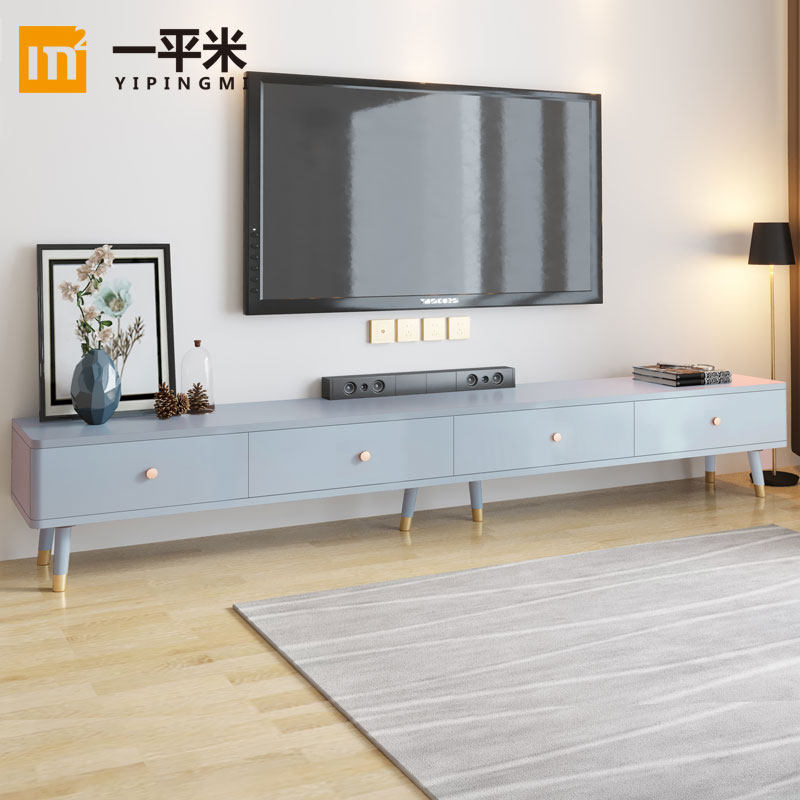 简易电视柜实木小户型80cm/1米现代简约风高级灰色2米2.4米加长款