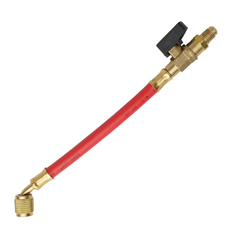 鸿森空调加雪种球 R10转接头 加氟管带开关 冷媒管加截止门