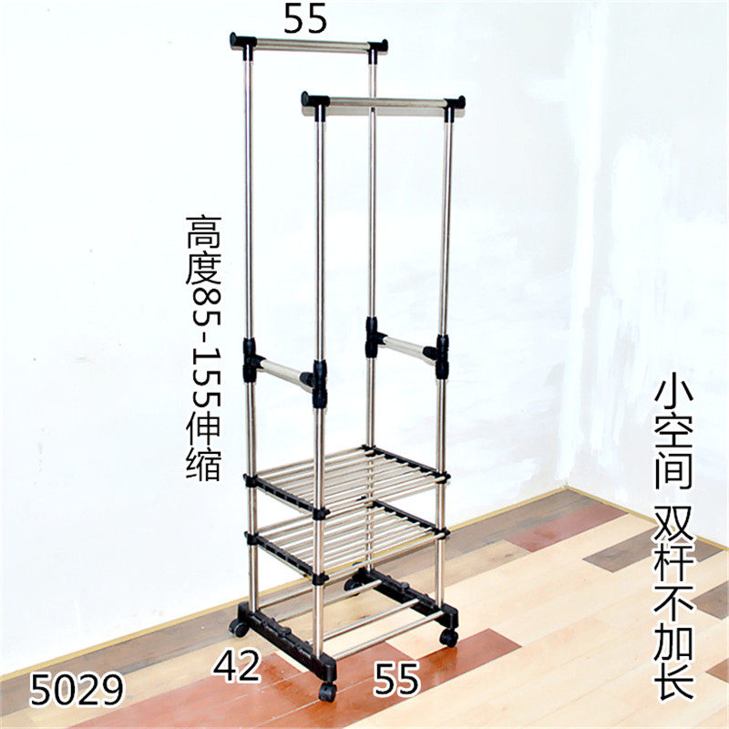 窗台落地晾衣架单杆式 双杆单杆不锈钢折叠移动伸缩飘窗晾晒架