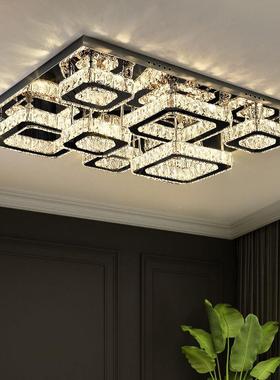 客高灯12821简现代大气轻奢水晶厅灯吸顶灯长方形大厅主灯l约ed档