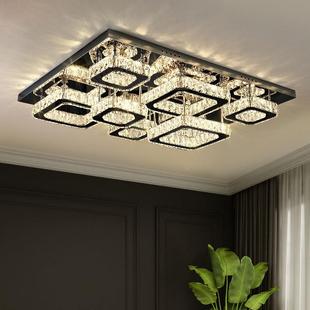 客高灯12821简现代大气轻奢水晶厅灯吸顶灯长方形大厅主灯l约ed档