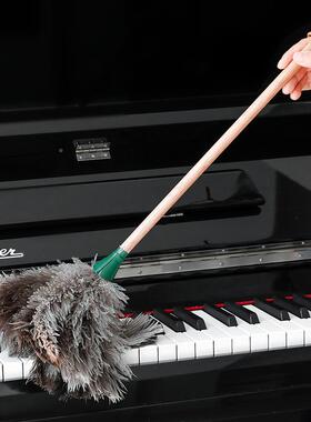 596鸡毛掸子除榉木长直柄鸵鸟羽毛掸静电尘扫灰尘缝清理隙厂家供