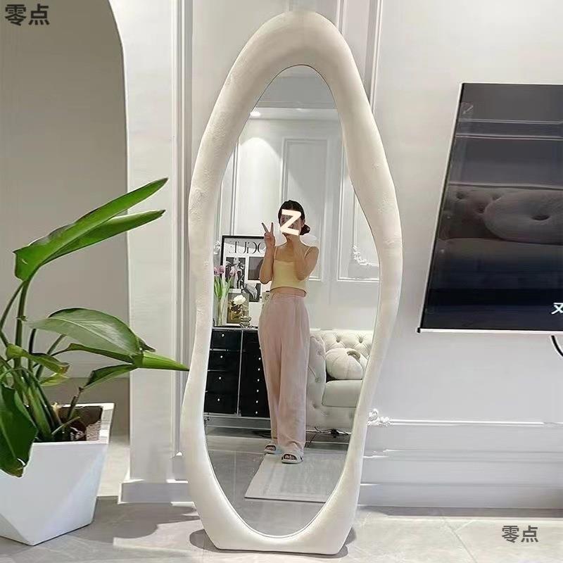 云朵绒KKI地镜衣帽间全身女生红卧镜室服装家用网试衣落镜不变形