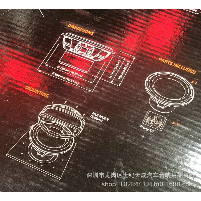 进口意大利ML2500.3 进口纯低音喇叭10寸无源超重低音喇叭低音炮