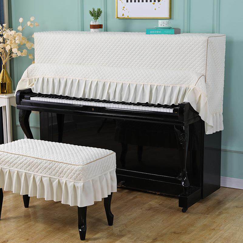 包钢琴琴罩厚半罩简约全田园yq67614棉布简高档加钢琴防尘罩全罩