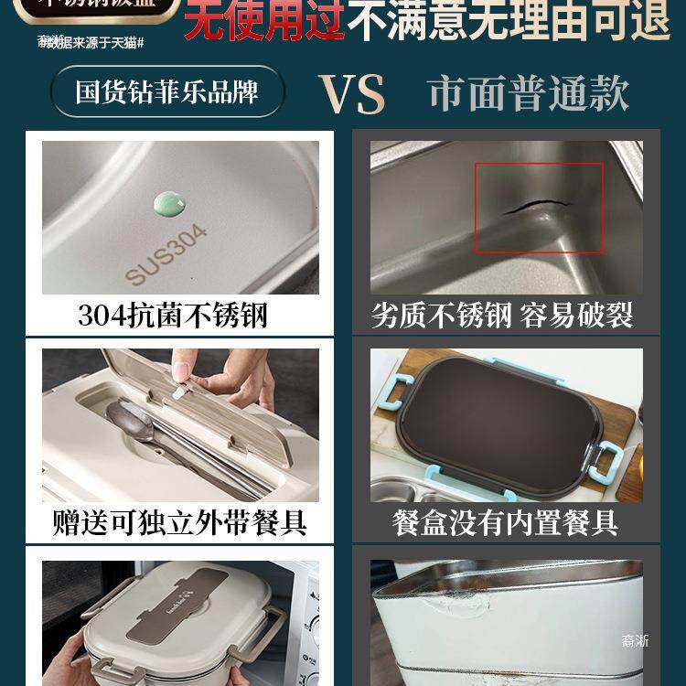 316盒饭上温班2025F966T9S8新款保饭盒学生族便当盒餐盒大容量