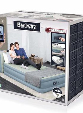 69060百适乐双人气靠背布面充床无品牌/内置智能电泵充气床垫