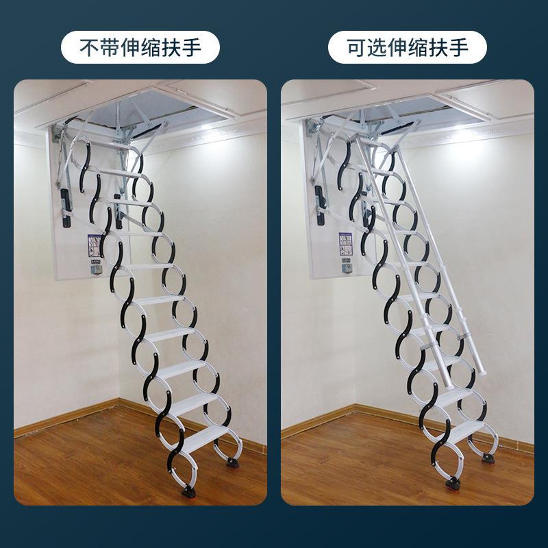 全复自动加厚阁楼FRO伸缩楼折梯叠升降楼梯室家用式别墅内壁挂隐
