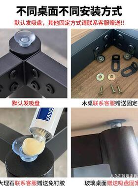 简约岩板脚瓷砖公EVB桌腿大理石台脚办桌餐桌支架撑金桌属支茶几