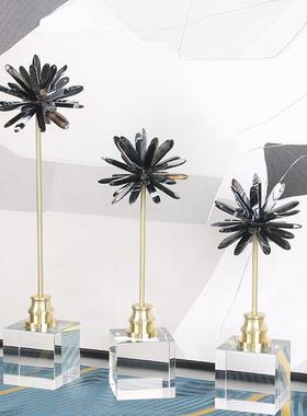 面现代简约黑色玛瑙厅W0231条电视柜摆件样板间客玄关酒装柜桌水