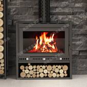 壁炉真火木柴室内取暖炉家用燃木柴欧式 匠人村取暖柴火型室内无烟