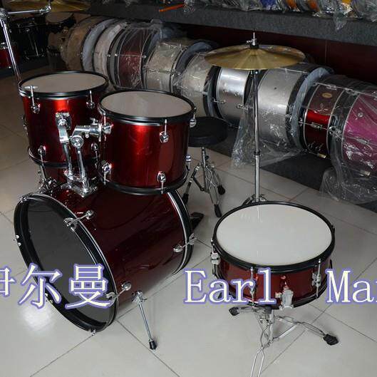 伊尔乐器专五曼鼓双擦业酒红VCN架子鼓爵士鼓