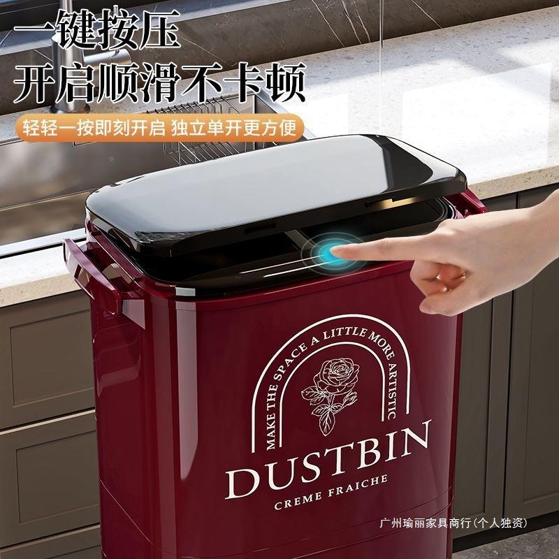 厨房双垃圾桶分类家简用约移动立式收纳量层大号10010365有盖大容