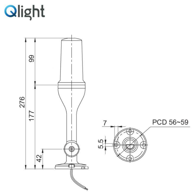 QT56MCL-现货可莱一灯多色LED警示灯QT6MCL机床专用7色LE警D示特