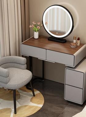 205新款卧室梳妆台小风户代型2化妆BIF台床头柜现简约轻奢奶油化