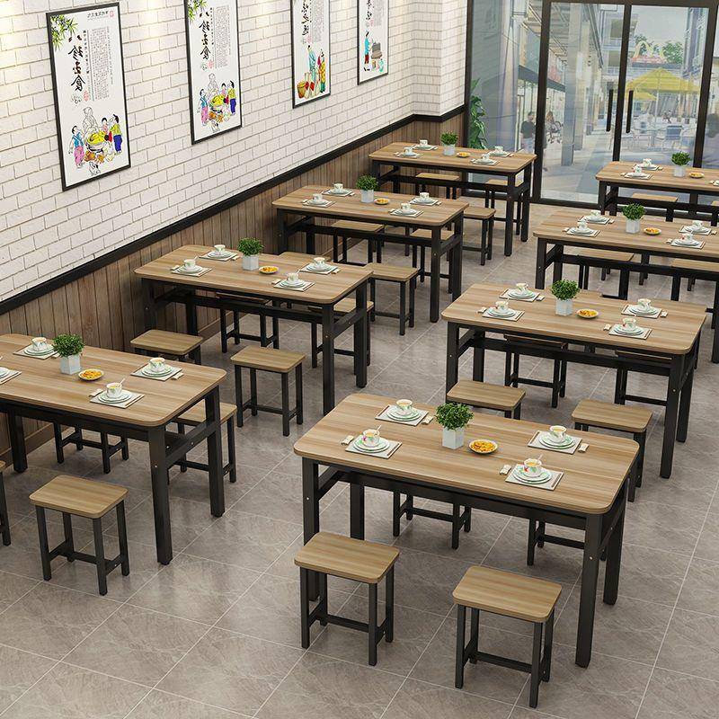 餐桌餐桌椅组无品牌/合饮店家用饭早餐餐桌椅小吃店桌长方店形食