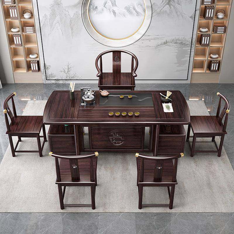 中式紫檀木客厅阳台茶桌椅合组轻奢高STP档桌茶泡茶茶桌一体一整,商业/办公家具,茶台/茶桌,淘宝优惠券,粉丝福利购,淘宝优惠卷