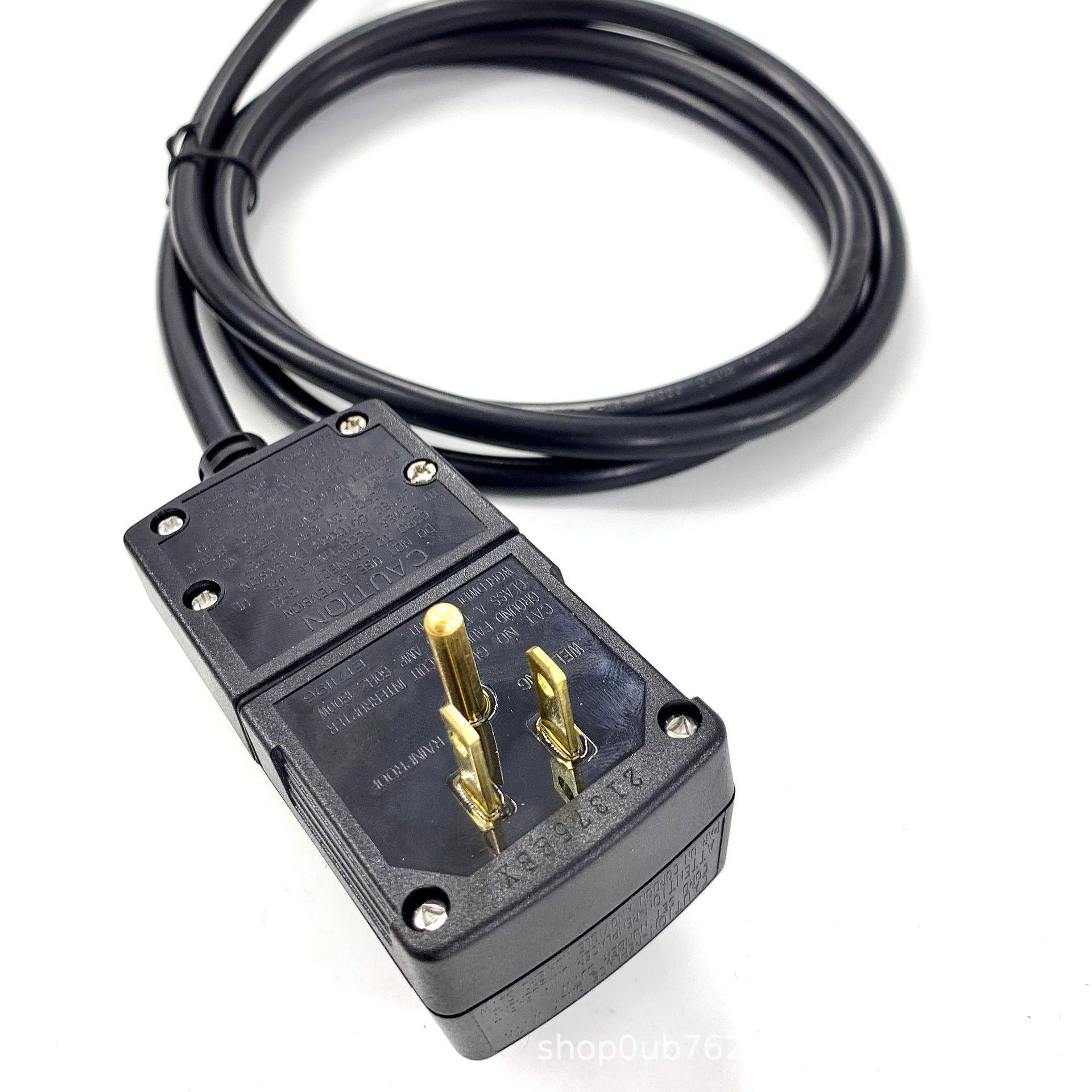三芯电源线插头线美式三芯18AWG0.824带漏报插头防漏电