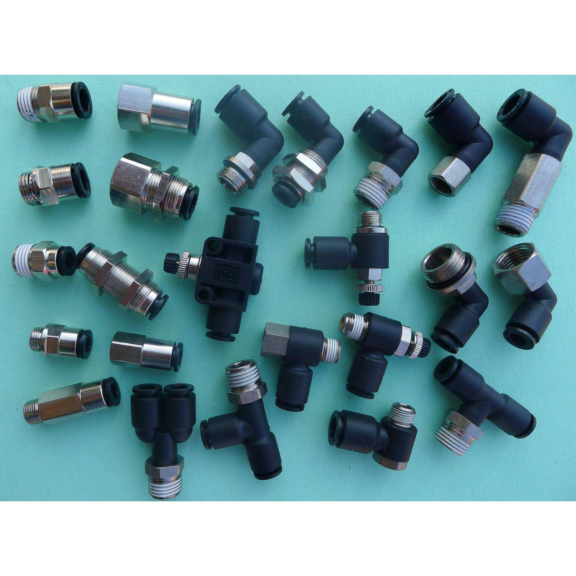 YONGRUPCI气源接头C-黑G02色塑8料P接头软管铜塑接头RPC6-01乐可