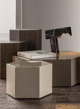 绿色烤漆茶几创意个性几艺术客厅茶组y-0049合现代约简菱墨形茶台