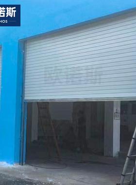 平面镀白色电动门商铺防卷闸门车库电动95卷动闸门锌住盗宅电门