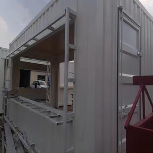 创集装箱移动板房街规划商街工业风售楼处办业意公室网红餐区厅