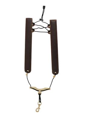 萨克斯背带高档黑色皮质可折叠双肩背带通用脖带萨克斯配件