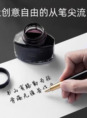 2P80钢笔迷你装墨水速干非碳素不堵笔黑色学生成人用30ml