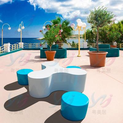 玻璃钢休闲座椅商场美陈坐凳户外广场桌椅组合家具广东省直售厂家