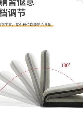 叠榻榻米座椅窗可折床F967SSHT上靠背椅飘椅子沙发躺小椅坐垫一体