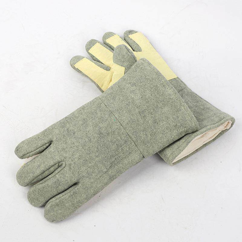 耐高THF手套纶隔温热手套500度防火阻燃工业耐磨五指加防烫厚手芳