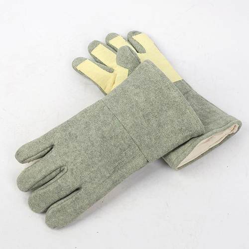 耐高THF手套纶隔温热手套500度防火阻燃工业耐磨五指加防烫厚手芳