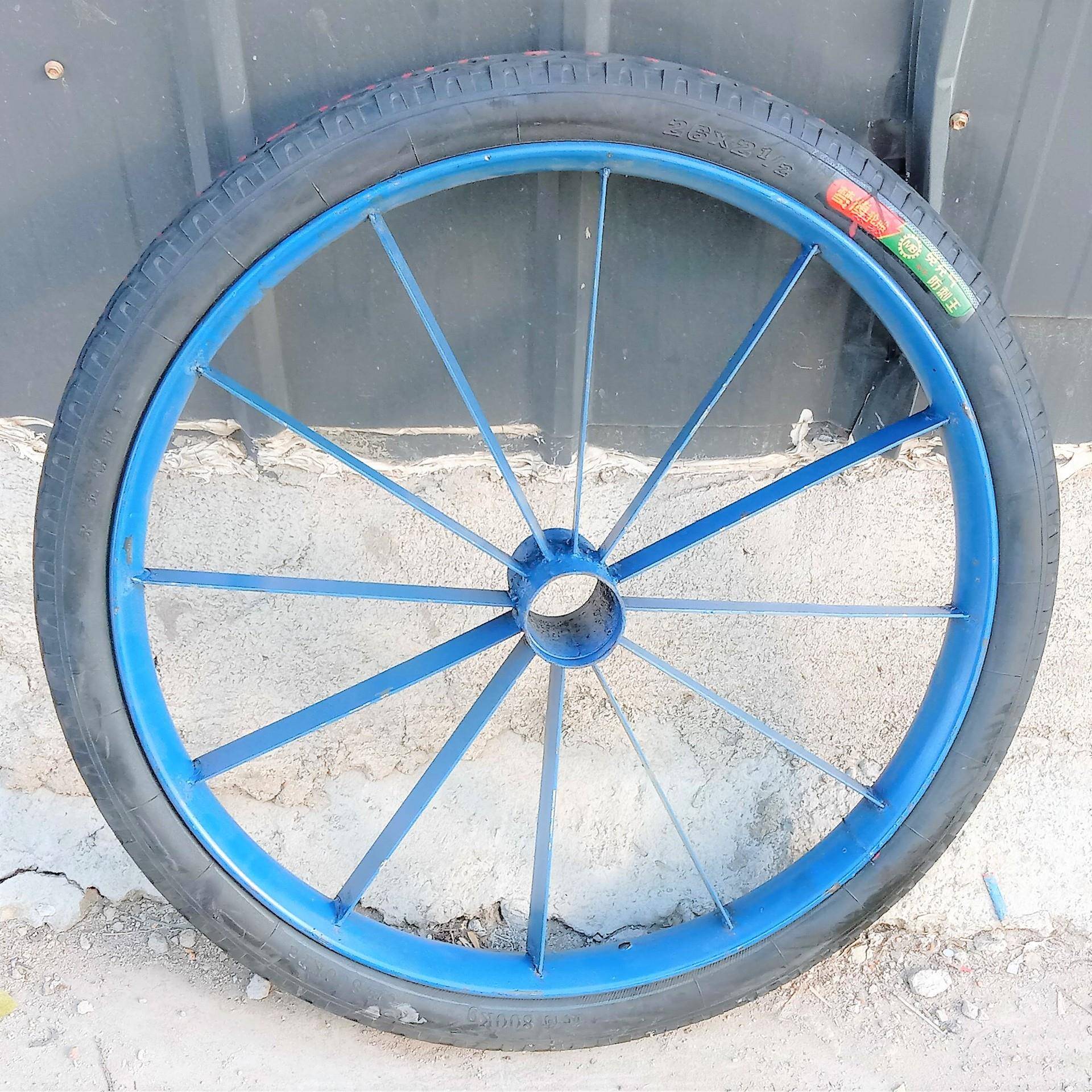脚轮万向轮26#26#力车轮力车免充气轮外胎包泡工矿轮实心轮加重发