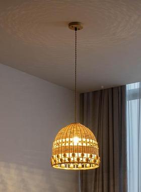 现代新中式餐厅简约竹台织书室房LWT卧过道阳田园日编式民宿藤编