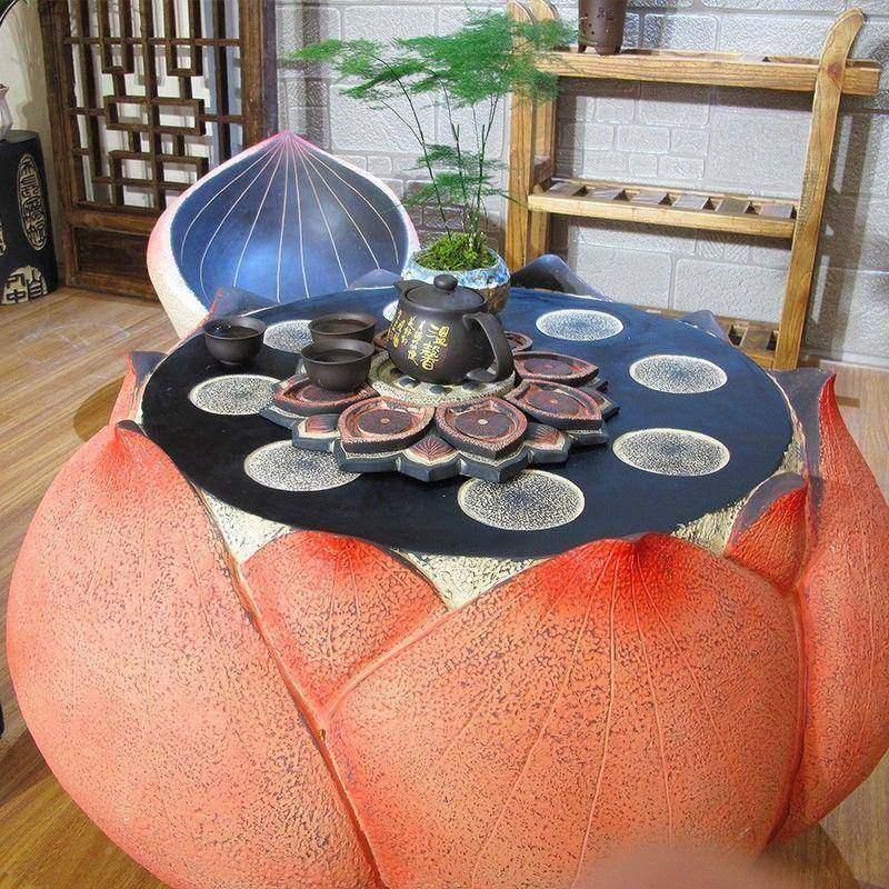 中荷式简约花室茶几石桌院椅石凳庭花园户外休闲客厅IVU家用小型