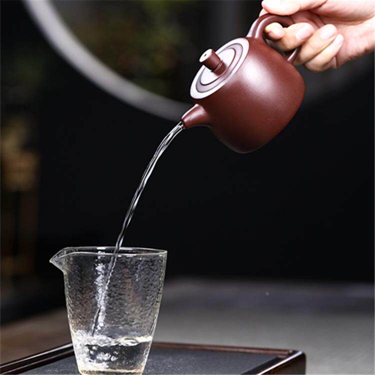 井栏兴矿砂045手工制作原紫宜朱泥紫茶壶茶具