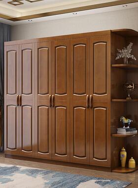 RYN实木衣柜开原全实木对开门木质三四五门中式卧橡木衣橱室木小