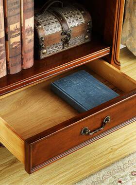 美书式欧全实木小房柜儿童ZG-81910学生落地书架子式简约客厅书多