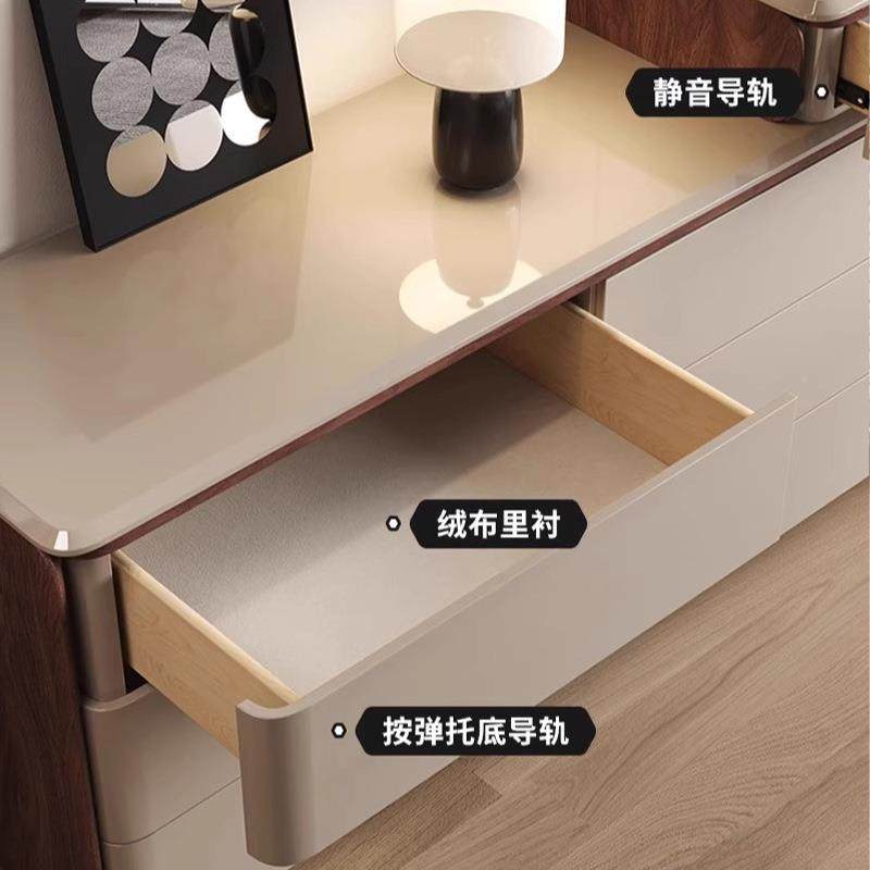 收派CEN巧梳妆台斗柜一体室卧实木柜转角化妆桌2025新款轻奢化纳