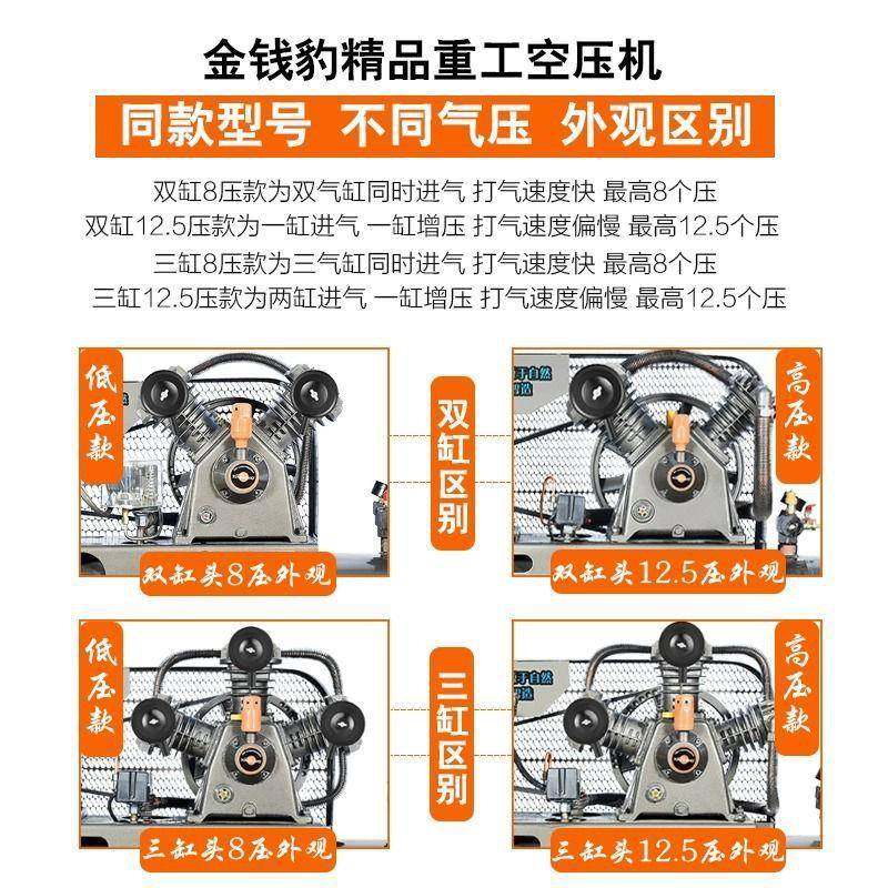 金钱豹高压压机工业22级0V/压80V大型打VVV气空泵喷真石漆汽修缩
